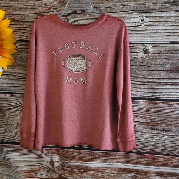 C & C California long sleeve tee  shirt Women's football mom NWT - Picture 1 of 7